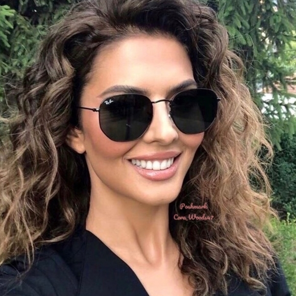 RayBan Hexagonal Black Lenses RB3548N Black Frame Unisex New - Picture 13 of 16